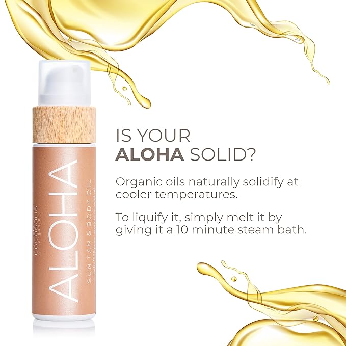 COCOSOLIS ALOHA Sun Tan & Body Oil | Organic Tanning Bed Lotion | Get Healthy Deep Chocolate Tan | Tanning Accelerator with 5 Precious Oils to Make Your Skin Glowing & Revitalized (110 ml)