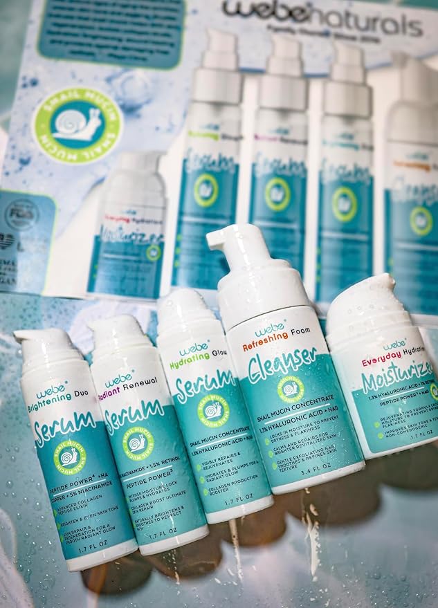 WEBE Naturals Snail Mucin Retinol 1.5% Radiant Renewal Serum | Niacinamide 5%, Vitamin C, Peptide Booster, Hyaluronic Acid & Zinc PCA | Anti-Aging Plumping Intense Moisture Lock, Glowing Smooth Skin