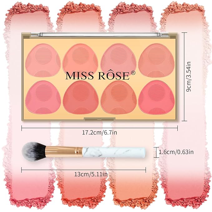 DAGEDA 8 Colors Blush Palette Makeup, Natural Face