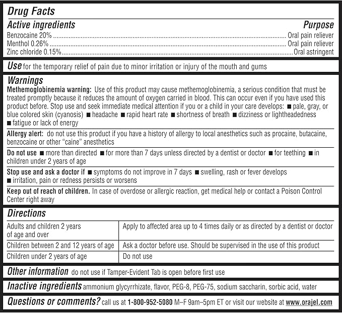 Orajel 3X for Toothache & Gum Pain: Maximum Gel Tube 0.42oz - From #1 Oral Pain Relief Brand - Orajel for Instant Pain Relief