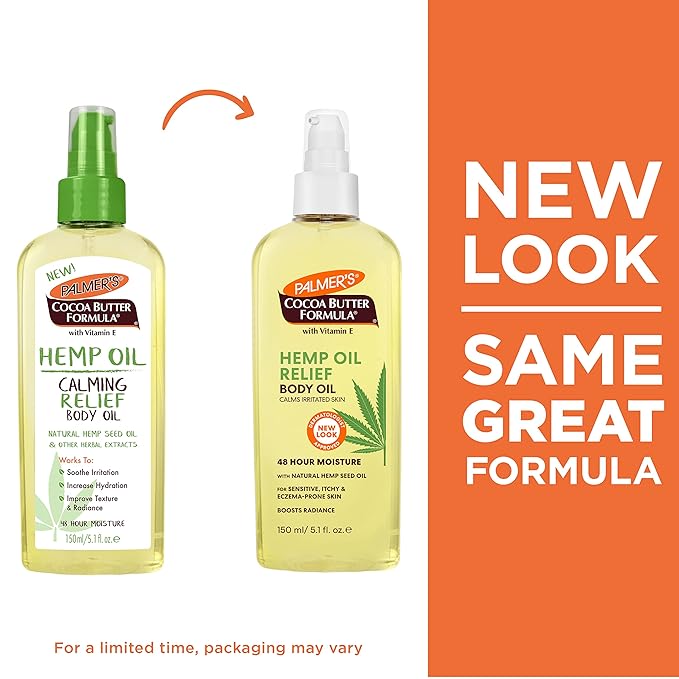 Palmer's Cocoa Butter Formula Hemp Oil Calming Relief Body Oil, 5.1 Ounces