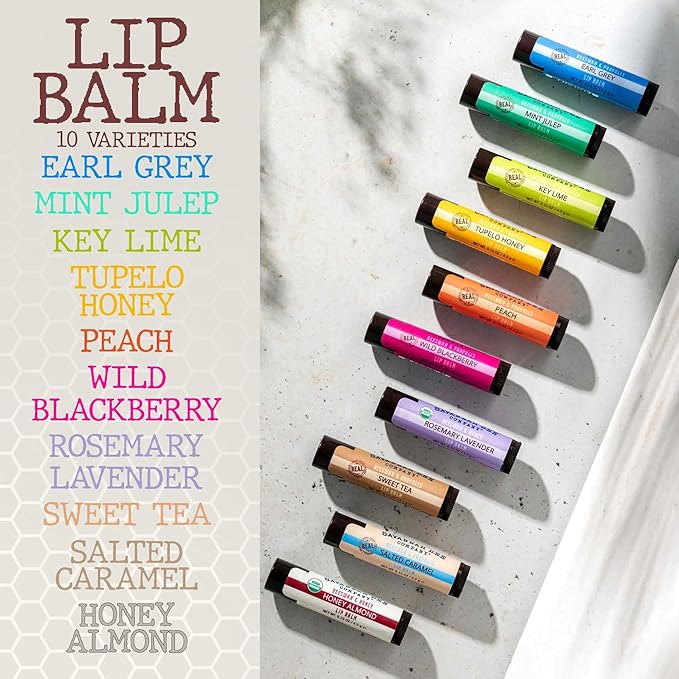 Savannah Bee Lip Balm Hanger 0.15 oz - Invigorating Mint Flavor - Natural Ingredients for Supple, Soft Lips - Convenient Hanger Design (.15 Oz, Honey Almond)