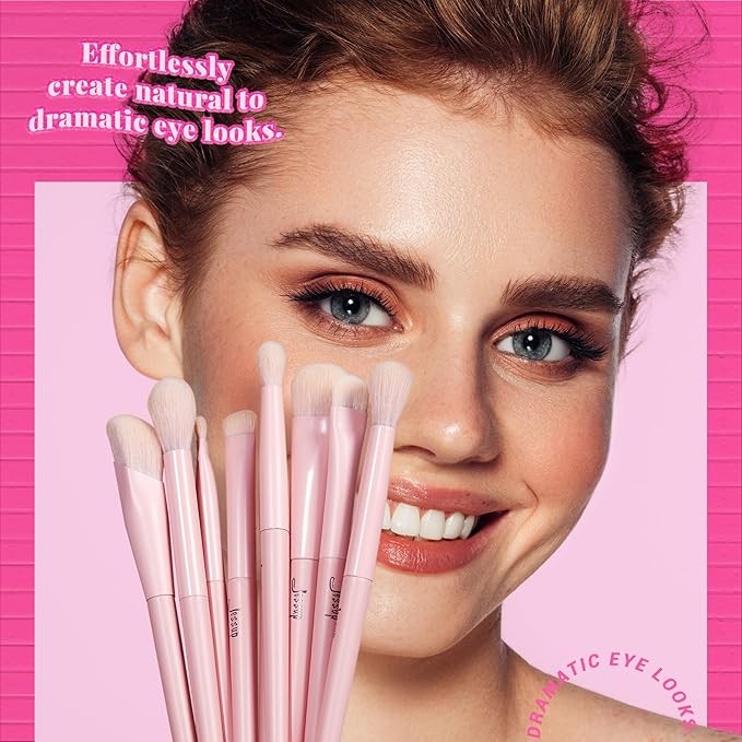Jessup Pink Makeup Brushes Set 14Pcs Make up Brushes Premium Vegan Foundation Concealer Blush Eyeshadow Eyeliner Powder Highlighter Blending Face Brush Set with Gift Box, T495-G