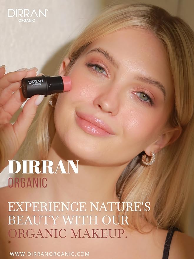 3 in 1 Natural Ingredient 90% Organic Blusher Stick For Lips, Eyes, & Cheeks, Hydration And Natural Beauty Apply directly And Blend With Fingertips, Small Enough to Carry (REDDEN)