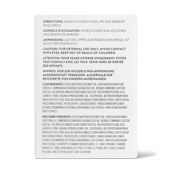 goop Beauty Lip Balm Trio | Moisturizing & Hydrating Lip Balm for Chapped & Dry Lips | Clear, Translucent Garnet, & Sheer Rose | Lip Tint with Nourishing Formula | Petroleum Free | 0.16 oz Each