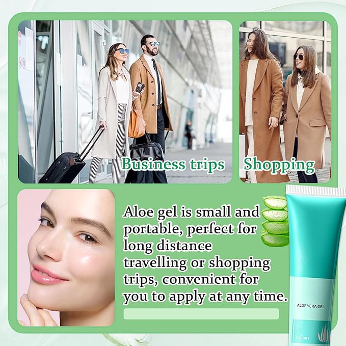 8PCS Aloe Vera Gel for Face & Skin,Organic Aloe Vera Gel,Hydrating After Sun Cream for Travel Size,Moisturizing Lotion for Skincare,After Sun Lotion for All Skin Type(B)