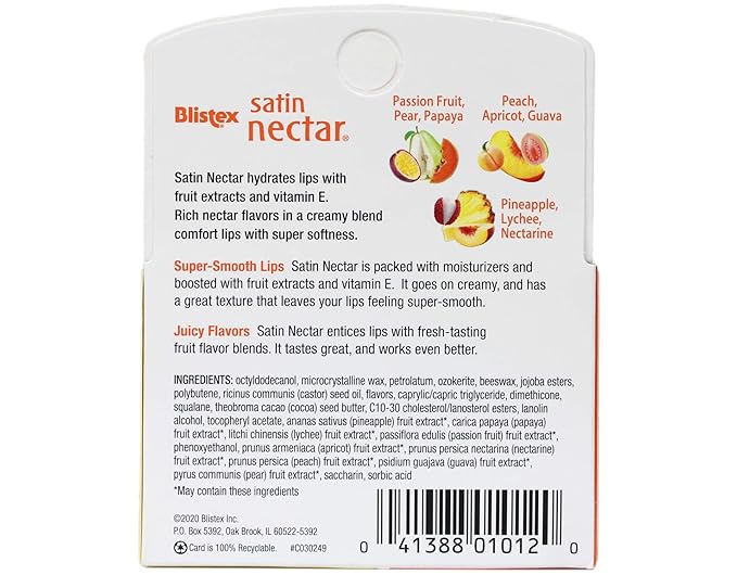 Blistex Satin Nectar Lip Moisturizer Variety Value