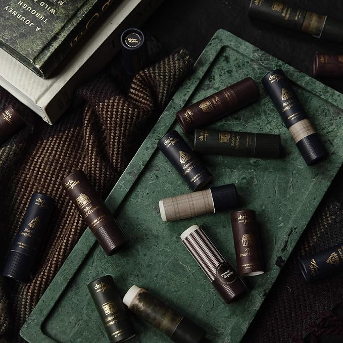 Jumbo Lip Balm Gift Set (Chris Loves Julia Trio) | Poppy & Pout All Natural Lip Balms & Moisturizers | Hydrates with Beeswax, Vitamin E, Organic Coconut Oil | Cruelty-Free | Recyclable Cardboard Tube