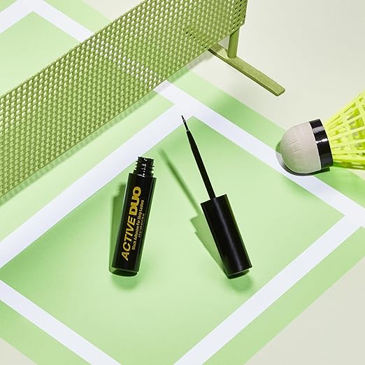 DUO Active Lash Adhesive for Strip Lashes – Water-Resistant, Long-Lasting Black Eyelash Glue, 0.16 oz, 2 Pack