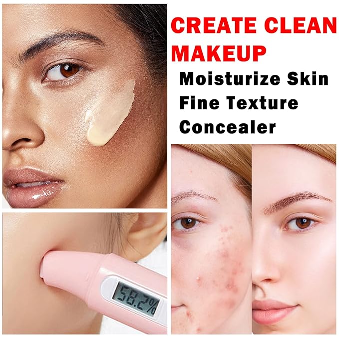 Mushroom Head Air Cushion CC Cream BB Cream Foundation Face Makeup,Full Coverage Foundation Moisturizing Concealer Makeup Base,Long Lasting Cushion Foundation with Mushroom Makeup Sponge (Natural)