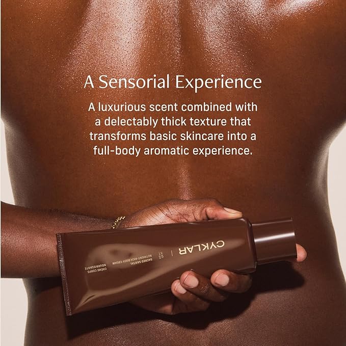 Nutrient Rich Body Cream. Sacred Santal Nourishing Moisturizer with Niacinamide and Banana Flower Extract. Deep Hydration, Thick Body Lotion, Dry Skin Cream for Women and Men, 8 Fl Oz