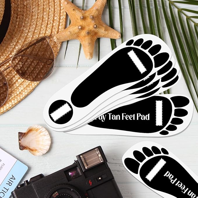 Nuenen 120 Pairs Spray Tan Feet Pads Protectors Disposable Adhesive Spray Tanning Pads Sticky for Sunless Spray Tanning Lasting Tent Protect Foot, 240 Feet