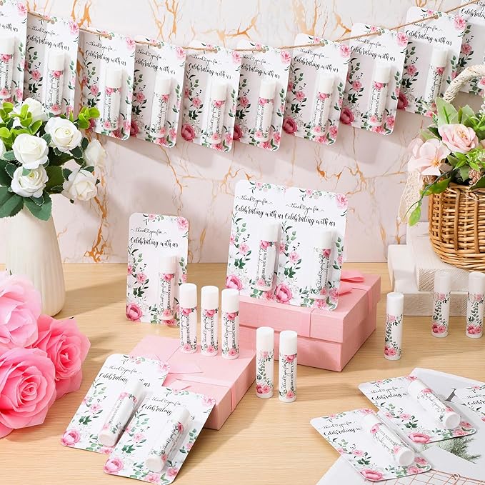 30 Pack Thank You Gift Lip Balm Bulk Bridal Shower Favors Bridal Shower Favor Lip Care Set Bachelorette Party Favors Baby Shower Favor Thank You Appreciation Gift for Guest Basket Gift Stuffer