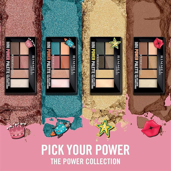 Rimmel Mini Power Palette Eye, Lip & Cheek Make-up Palette - 002 Sassy