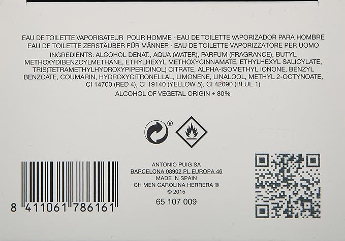 CH Men by Carolina Herrera, 6.8 oz Eau De Toilette Spray.