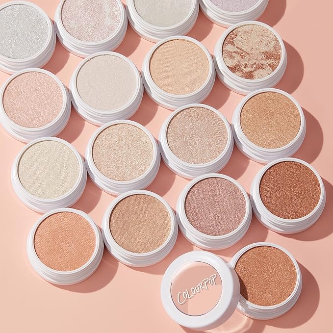 ColourPop Super Shock Highlighter Makeup - High-Pigment, Crème-Powder Face Makeup - Buildable & Blendable Formula with a Unique Bouncy Texture - Candy Floss (0.15 oz)
