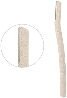Biodegradable Zero Waste Eco Friendly Compostable 3 Pc Wheat Straw Face Dermaplaning Blade / Eyebrow Hair Trimmer / Shaver Disposable Facial Hair Removal / Face Razor