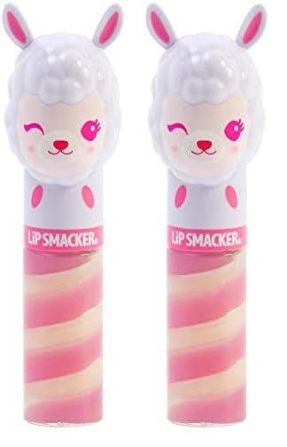 Lip Smacker Lippy Pals Swirls Llama, Flavored Moisturizing & Smoothing Soft Shine Lip Balm, Hydrating & Protecting Fun Tasty Glossy Finish, Cruelty-Free & Vegan - Straw-Ma-Llama Berry (Pack of 2)