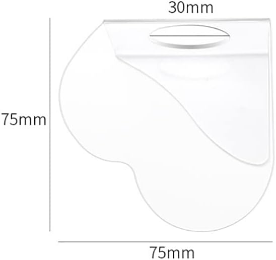 2 Pcs Clear Acrylic Nail Art Palettes Heart