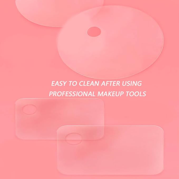 3 PCS Acrylic Cosmetic Makeup Palette Liquid Foundation Mixing Palette Art nail Palette Pigment for Nail Art Beauty Salon Color Cream Liquid Foundation Mixing Palette