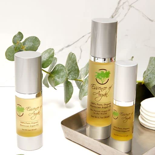 Essence Of Argan 100% Pure Moroccan Organic Argan Oil - Natural EcoCert Oil that Nourishes, Conditions and Moisturizes Your Skin, Hair and Nails