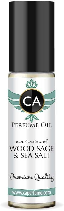 CA Perfume Impression of Wood Sage & Sea Salt For Women & Men Fragrance Body Oil Dupes Attar Roll-On 0.3 Fl Oz/10ml