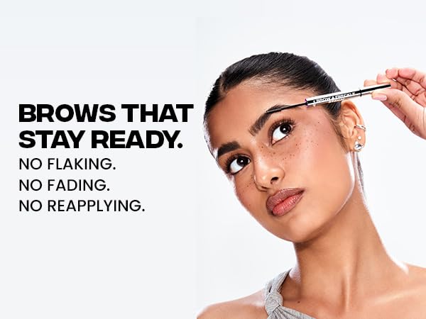Sacheu Brow & Freckle STAY-N Tinted Eyebrow Gel & Faux Freckle Pen — 2-in-1 Longwear Water Resistant Brows Tint, Cruelty-Free & Vegan, Cold Brew