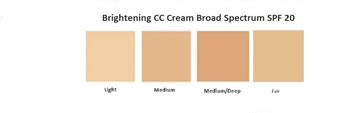 Brightening Color Correcting CC Cream SPF 20 mediam coverage - 4 in 1 - Foundation sunscreen anti aging moisturizer (Light)
