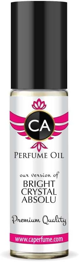 CA Perfume Impression of Bright Crystal Absolu For Women Replica Fragrance Body Oil Dupes Alcohol-Free Essential Aromatherapy Sample Travel Size Concentrated Long Lasting Attar Roll-On 0.3 Fl Oz/10ml