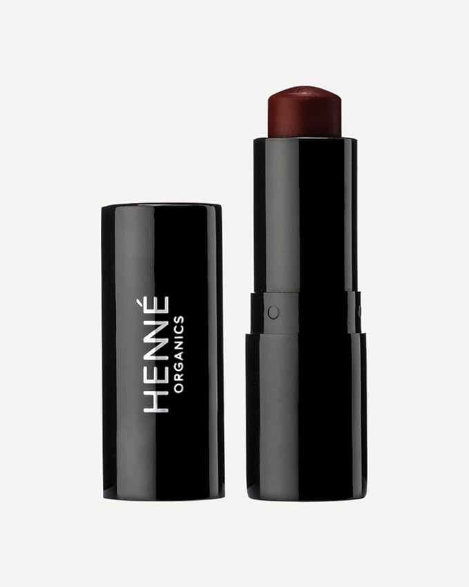 Henné Organics Luxury Lip Tint - Moisturizing, Sheer Natural Color - Nightfall (Dark Red)