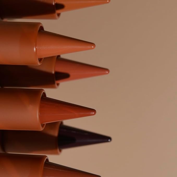 2-in-1 Gradient Lip Liner and Lipstick Lip Combo Set - Achieve Flawless Contour and Gradual Ombre Effect with Easy-to-Use Crayon Form and Cone Tip (08# Dark, 1 Count (Pack of 1))