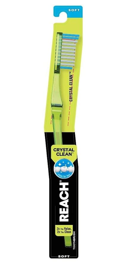 Reach Crystal Clean Toothbrush Soft Bristles 1 Count, (Pack of 6)