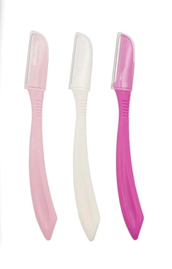 Eyebrow And Facial Razor With Precision Cover-3 Count Dermaplaning Razor For Women