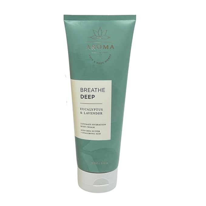 Bath & Body Works DEEP BREATHE Eucalyptus & Lavender 2-piece bundle - Body Wash and Body Cream