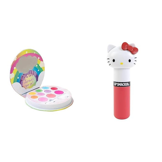 Lip Smacker Unicorn Eyeshadow Palette & Hello Kitty Cheerful Cherry Lip Balm Bundle