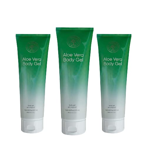 L’EUDINE Aloe Vera Gel – Pack of 3 – 8Fl Oz Aloe Vera Lotion – Premium Aloe Vera for Hair, Face and Body – Rich in Nutrients and Vitamins – Ideal for Burns, Scars, Massage
