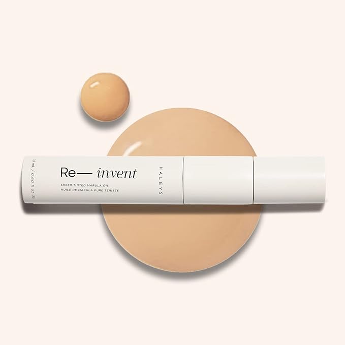 HALEYS Re-invent Sheer Tinted Marula Oil (Fair/Light Cool), Skin Tint, Tinted BB Moisturizer, Tinted Foundation, Face Oil, Hydrate Skin, Flexible Shades, Low to Med Coverage, For All Skin Types