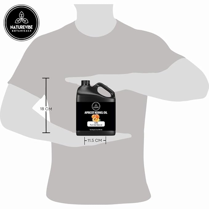 Naturevibe Botanicals Apricot Oil 32 Ounces | 100% Pure and Natural | Great for Skin Care and Hair Care