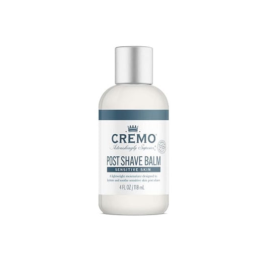 Cremo Sensitive Post Shave Balm, Soothes, And Protects Skin From Shaving Irritation, Dryness and Razor Burn, 4 Fluid Ounces