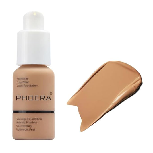 2Pcs Liquid Foundation Full Coverage 24HR Matte Oil Top (1pcs-105) 30ml