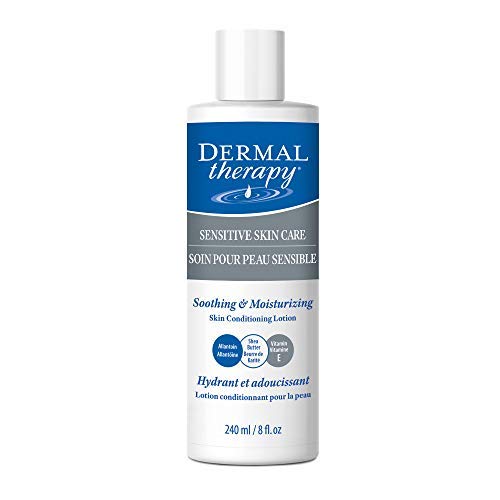 Dermal Therapy Sensitive Skin Lotion - Calming, Non-Irritating Lotion with 15% Allantoin, 10% Shea Butter, Vitamin E - Soothing Relief for Dry, Itchy, Eczema-Prone Skin - 8 fl oz / 240 ml