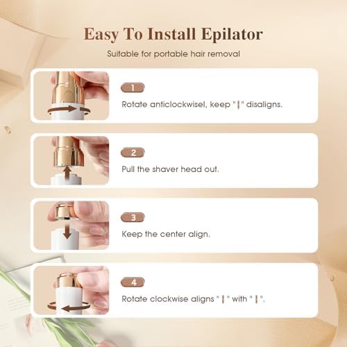 Epilator,2 in 1Epilator for Women Rechargeable,Womens Electric Shaver with LED Light,Hair Removal,Hair Removal for Women Legs/Face/Bikini/Arms,Smooth Epilator Trimmer Travel Kit Set,Simple to use