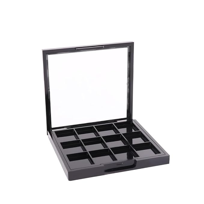 12 Grids Empty Eyeshadow Palette DIY Eyeshadow Makeup Palette Lipstick Container Empty Makeup Storage Box for Blush Lipstick