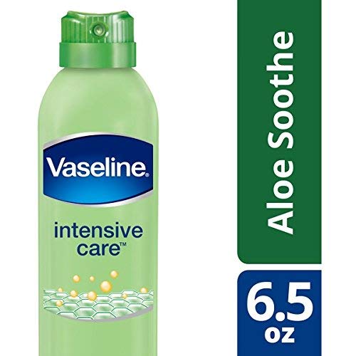 Vaseline Aloe Soothe Spray 2-Pack – Non-Greasy, Fast-Absorbing All-Over Soothing Moisturizer for Dry Skin, 6.5 Oz Ea