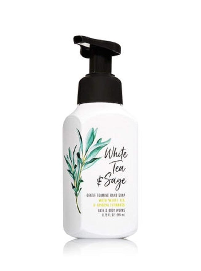 Bath and Body Works Gentle Foaming Hand Soap, White Tea and Sage 8.75 Ounce (2-Pack) with Ginseng Extracts