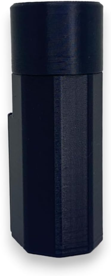 Lip Balm Holder with Car Mount Bracket and Screw Cap Lid for Carrying in Bags Pockets Fits Lip Balm and Lip Stick (1 Pk Blk)