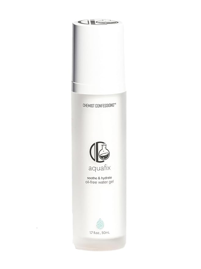Chemist Confessions Aquafix Hydrating Water Gel - Moisturizing, Oil-Free Facial Water Gel - Face Moisturizer for Intense Hydration & Skin Barrier Repair - 1.75 Fl oz