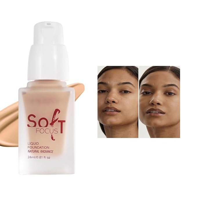 Full Cover Soft Focus Liquid Concealer, 24H Longwearing Waterproof Smooth Matte Flawless Finish Concealer Foundation Corrector for Eye Dark Circles Spots Face Concealer Matte Makeup Base,06