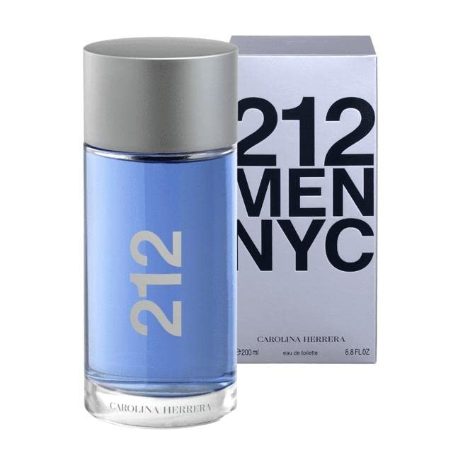 Carolina Herrera 212 Men EDT Spray - Timeless Sandalwood Scent with Fresh, Energetic Green and Sensual Peppery Spice Notes, 3.4 oz