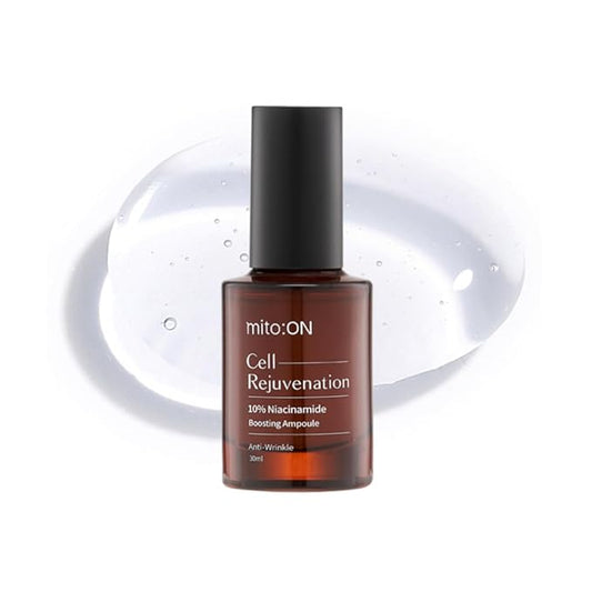 Mito-on Cell Rejuvenation Anti-Aging Serum, 30ml / 1.01 fl.oz –10% Niacinamide, Vitamin B3 and Antioxidants, Centella + EGF for Anti-Aging, Wrinkle Reduction, Pore minimization, Korean Skin Care